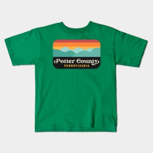 Potter County Pennsylvania Hunting Camping Kids T-Shirt